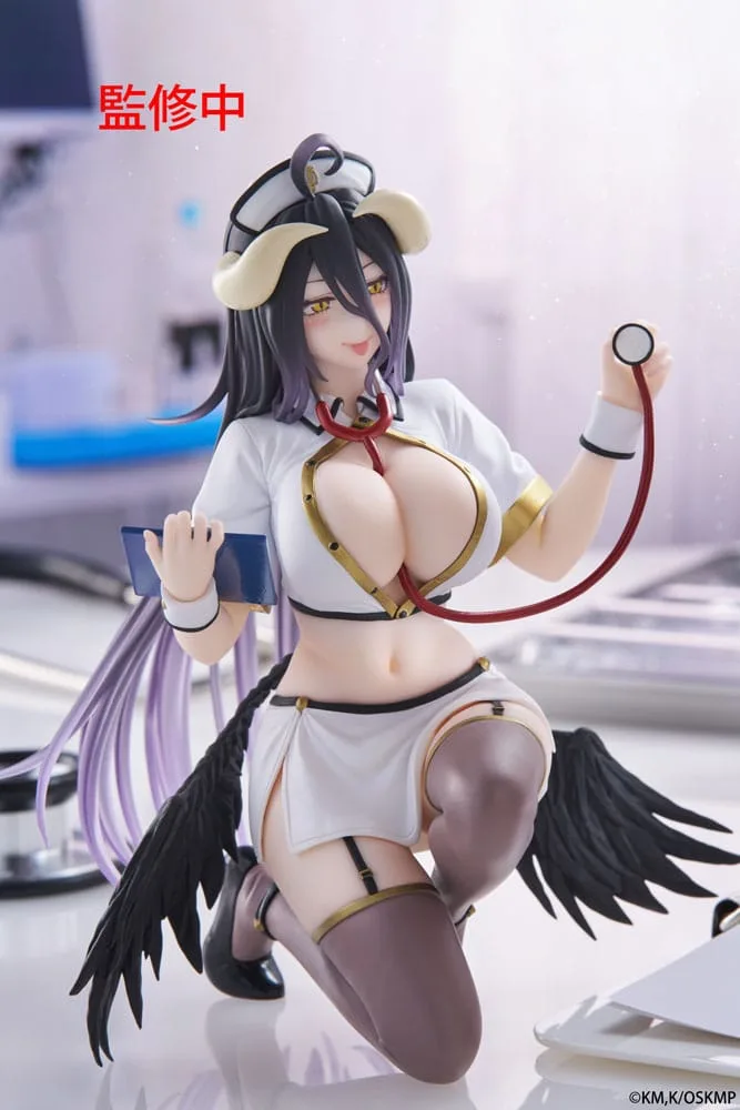 Overlord PVC Statue Desktop Cute Figure Albedo Nurse Ver. Renewal 13 cm by Taito Prize - Overlord