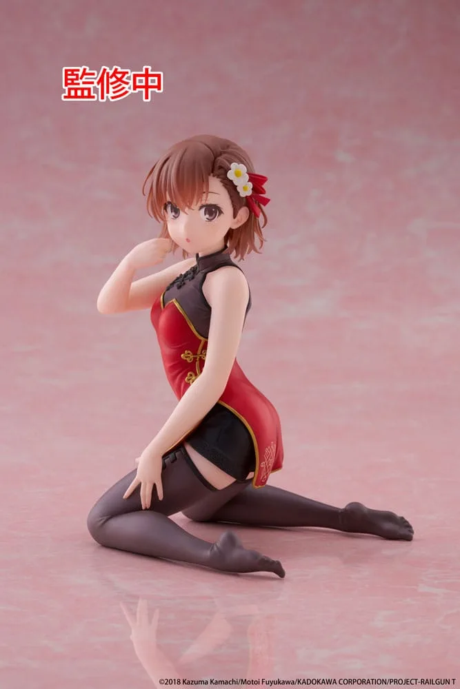A Certain Scientific Railgun PVC Statue Desktop Cute Figure Mikoto Misaka Chinese Dress Ver. 13 cm by Taito Prize - A Certain Scientific
