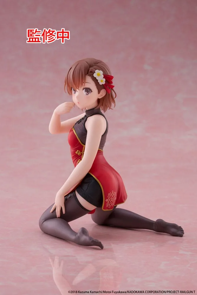 A Certain Scientific Railgun PVC Statue Desktop Cute Figure Mikoto Misaka Chinese Dress Ver. 13 cm by Taito Prize - A Certain Scientific