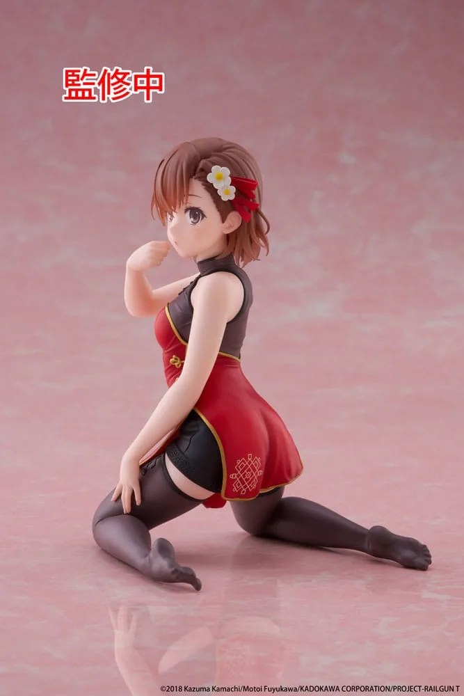 A Certain Scientific Railgun PVC Statue Desktop Cute Figure Mikoto Misaka Chinese Dress Ver. 13 cm by Taito Prize - A Certain Scientific