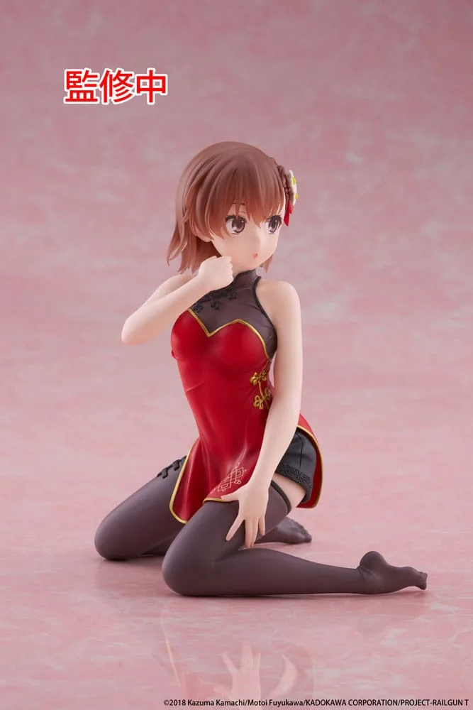 A Certain Scientific Railgun PVC Statue Desktop Cute Figure Mikoto Misaka Chinese Dress Ver. 13 cm by Taito Prize - A Certain Scientific
