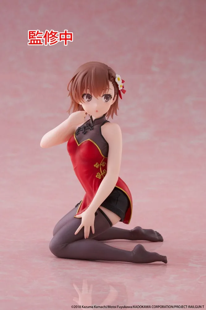 A Certain Scientific Railgun PVC Statue Desktop Cute Figure Mikoto Misaka Chinese Dress Ver. 13 cm by Taito Prize - A Certain Scientific