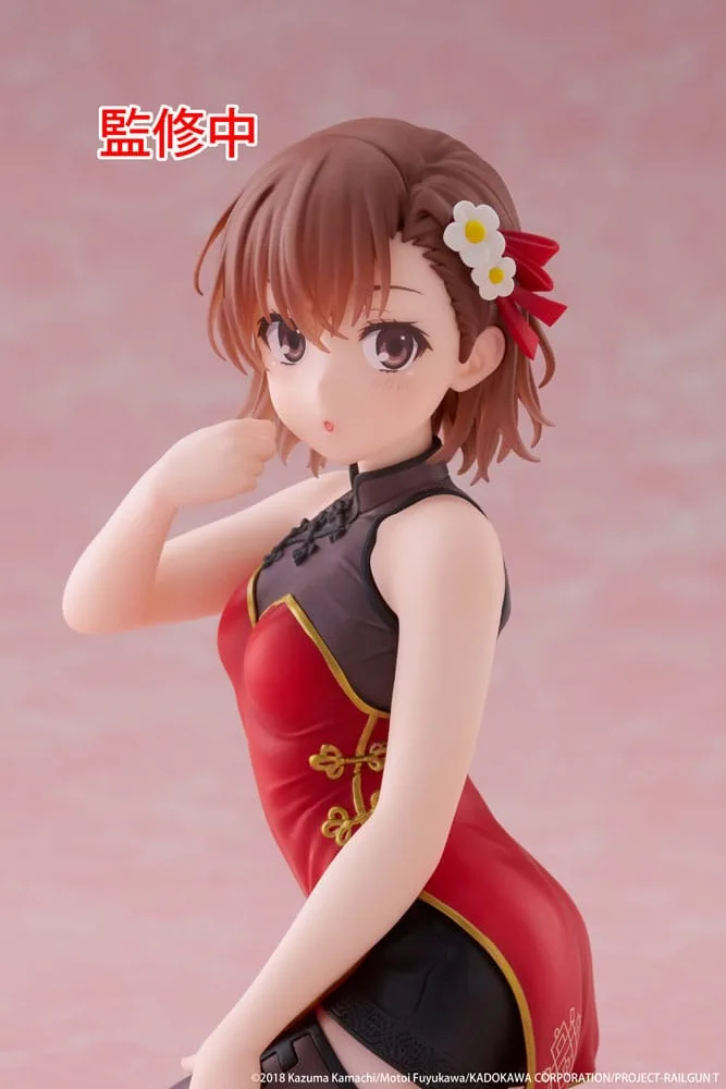 A Certain Scientific Railgun PVC Statue Desktop Cute Figure Mikoto Misaka Chinese Dress Ver. 13 cm by Taito Prize - A Certain Scientific