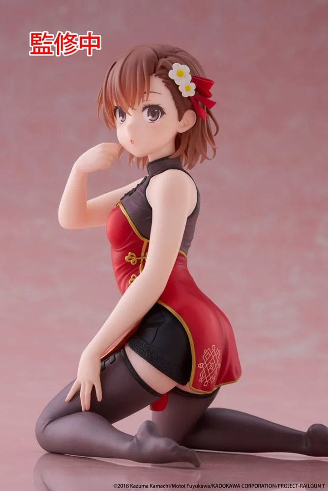 A Certain Scientific Railgun PVC Statue Desktop Cute Figure Mikoto Misaka Chinese Dress Ver. 13 cm by Taito Prize - A Certain Scientific