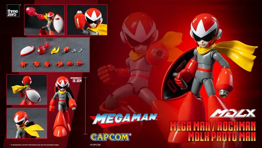 Mega Man MDLX Action Figure Rockman / Mega Man Proto Man 10 cm by ThreeZero - Mega Man