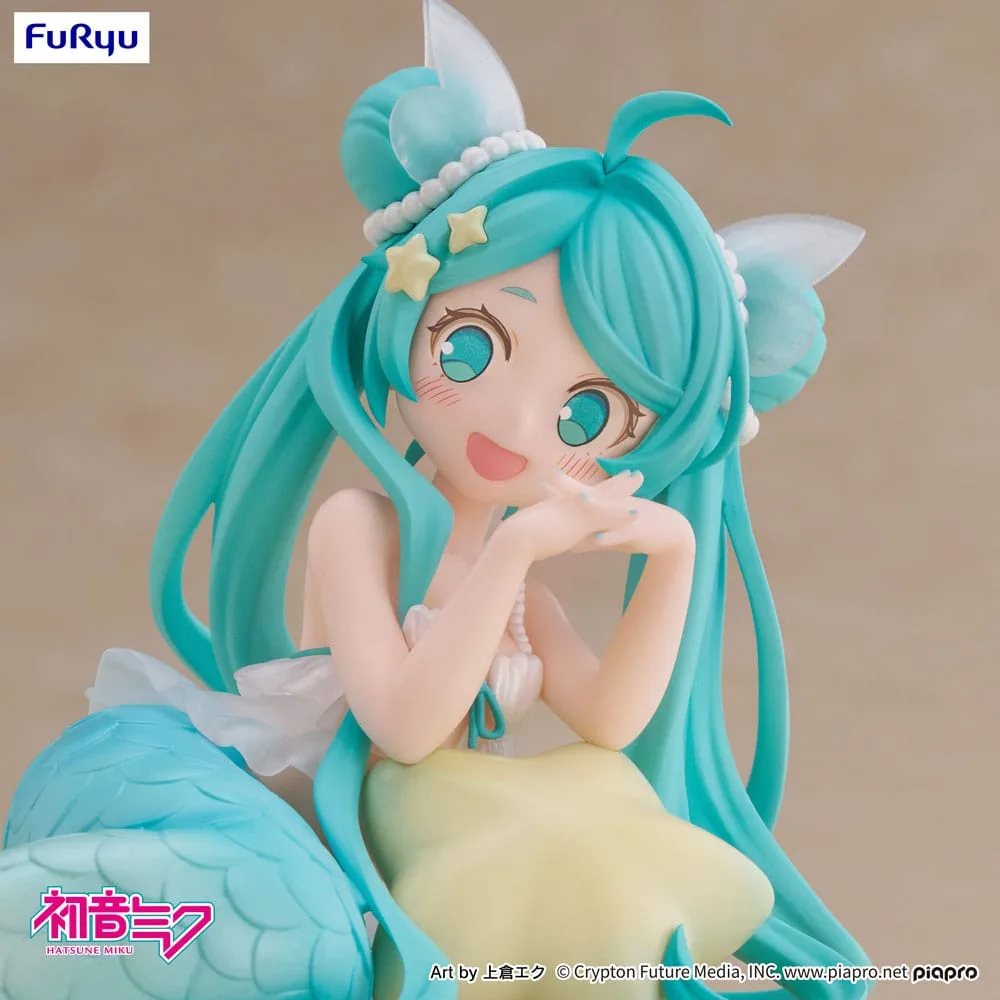Hatsune Miku Desktop Fairy PVC Statue Hatsune Miku Mermaid princess Ver. 9 cm by Furyu - Hatsune Miku