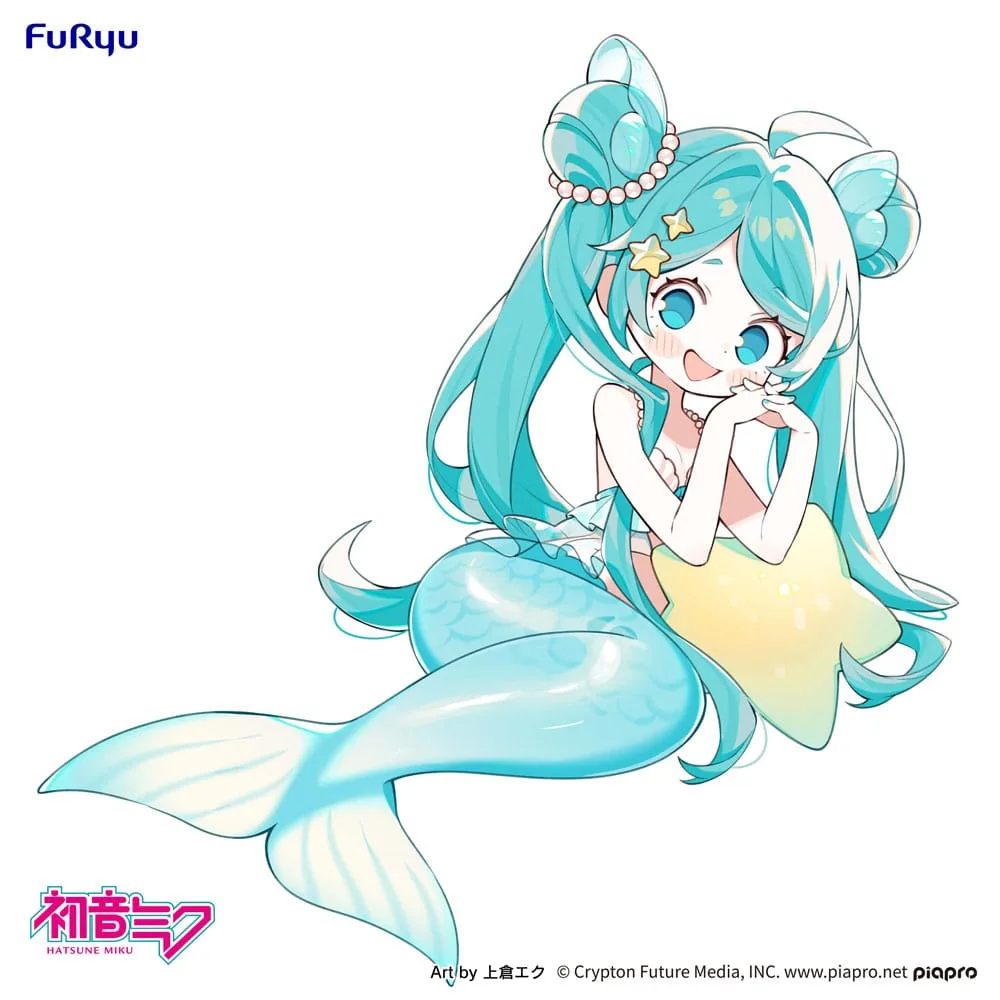 Hatsune Miku Desktop Fairy PVC Statue Hatsune Miku Mermaid princess Ver. 9 cm by Furyu - Hatsune Miku