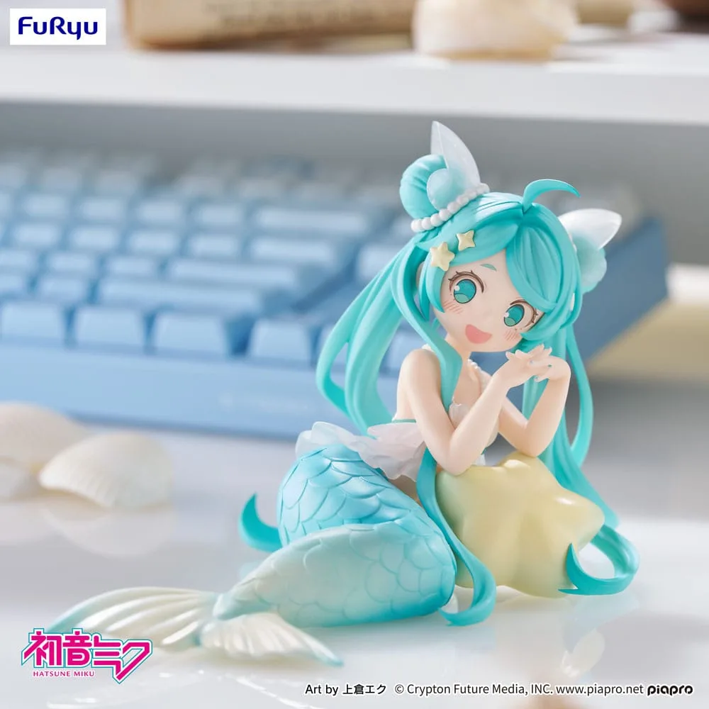 Hatsune Miku Desktop Fairy PVC Statue Hatsune Miku Mermaid princess Ver. 9 cm by Furyu - Hatsune Miku