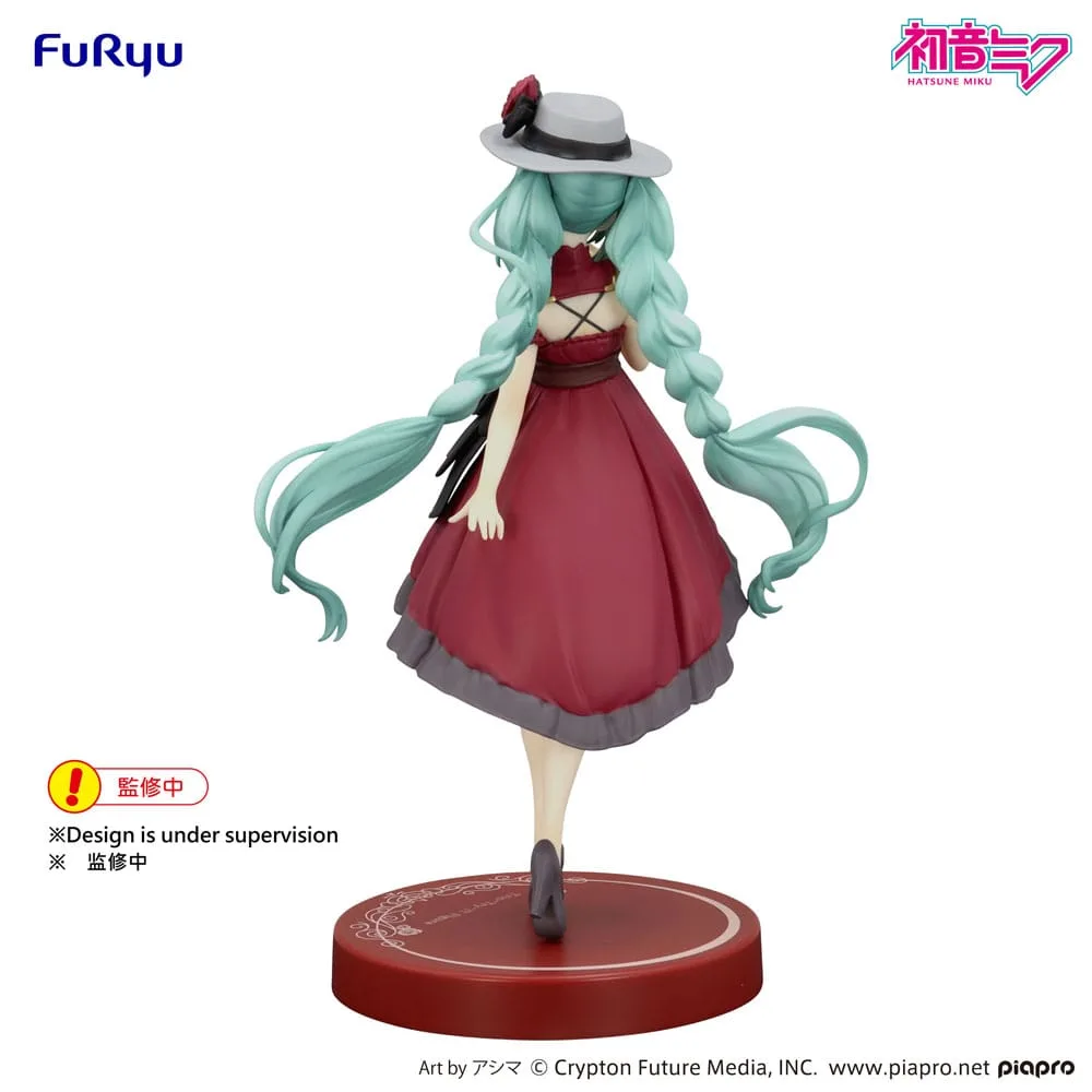 Hatsune Miku Trio-Try-iT PVC Statue Hatsune Miku Outing Dress Red Color Ver. 19 cm by Furyu - Hatsune Miku