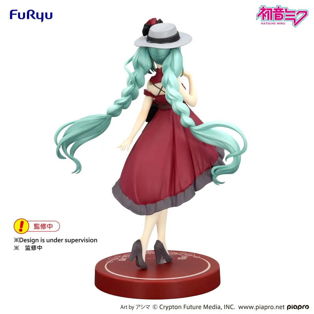 Hatsune Miku Trio-Try-iT PVC Statue Hatsune Miku Outing Dress Red Color Ver. 19 cm by Furyu - Hatsune Miku