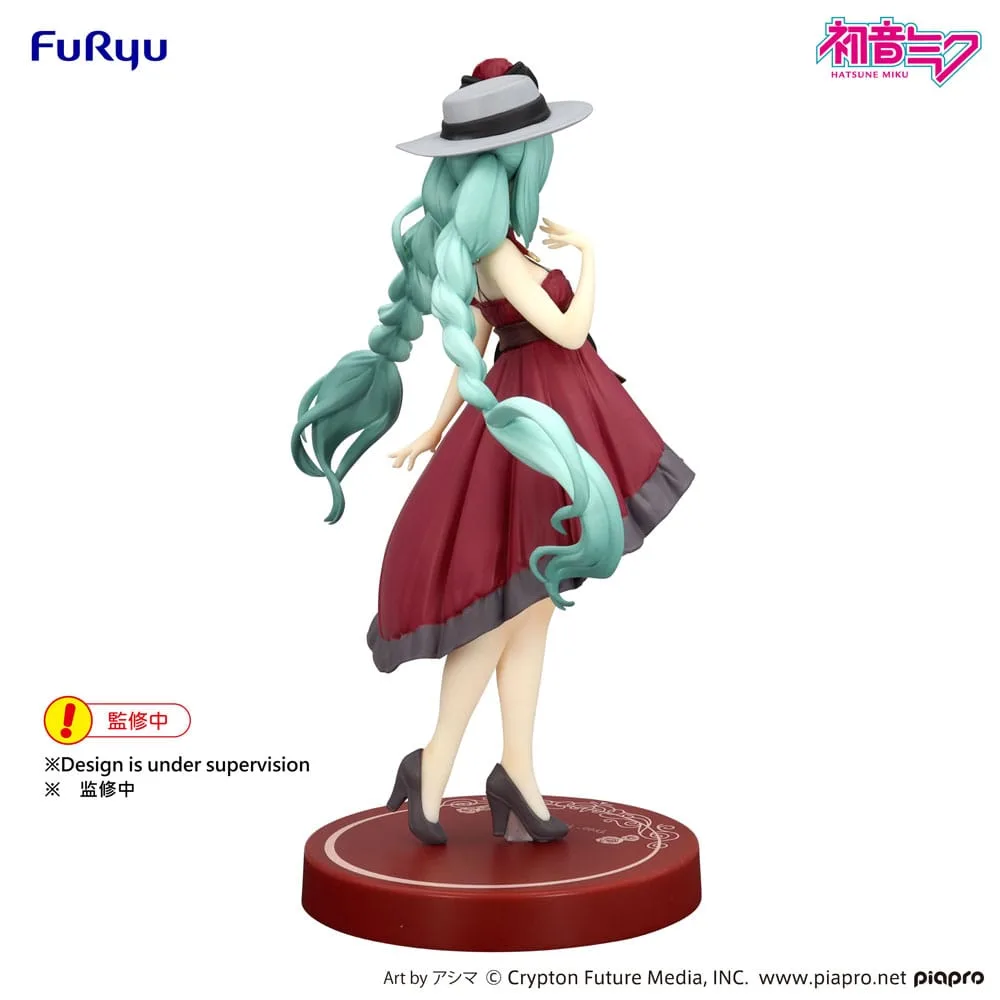 Hatsune Miku Trio-Try-iT PVC Statue Hatsune Miku Outing Dress Red Color Ver. 19 cm by Furyu - Hatsune Miku