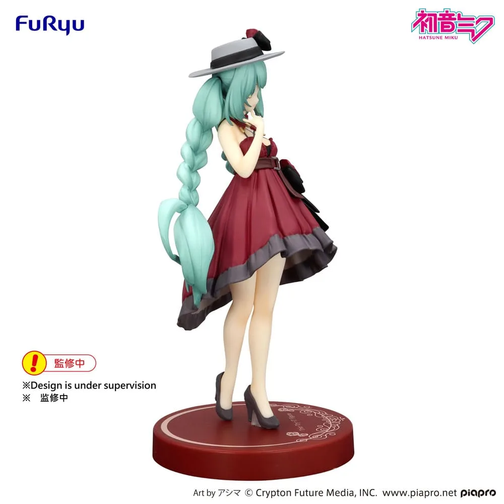 Hatsune Miku Trio-Try-iT PVC Statue Hatsune Miku Outing Dress Red Color Ver. 19 cm by Furyu - Hatsune Miku