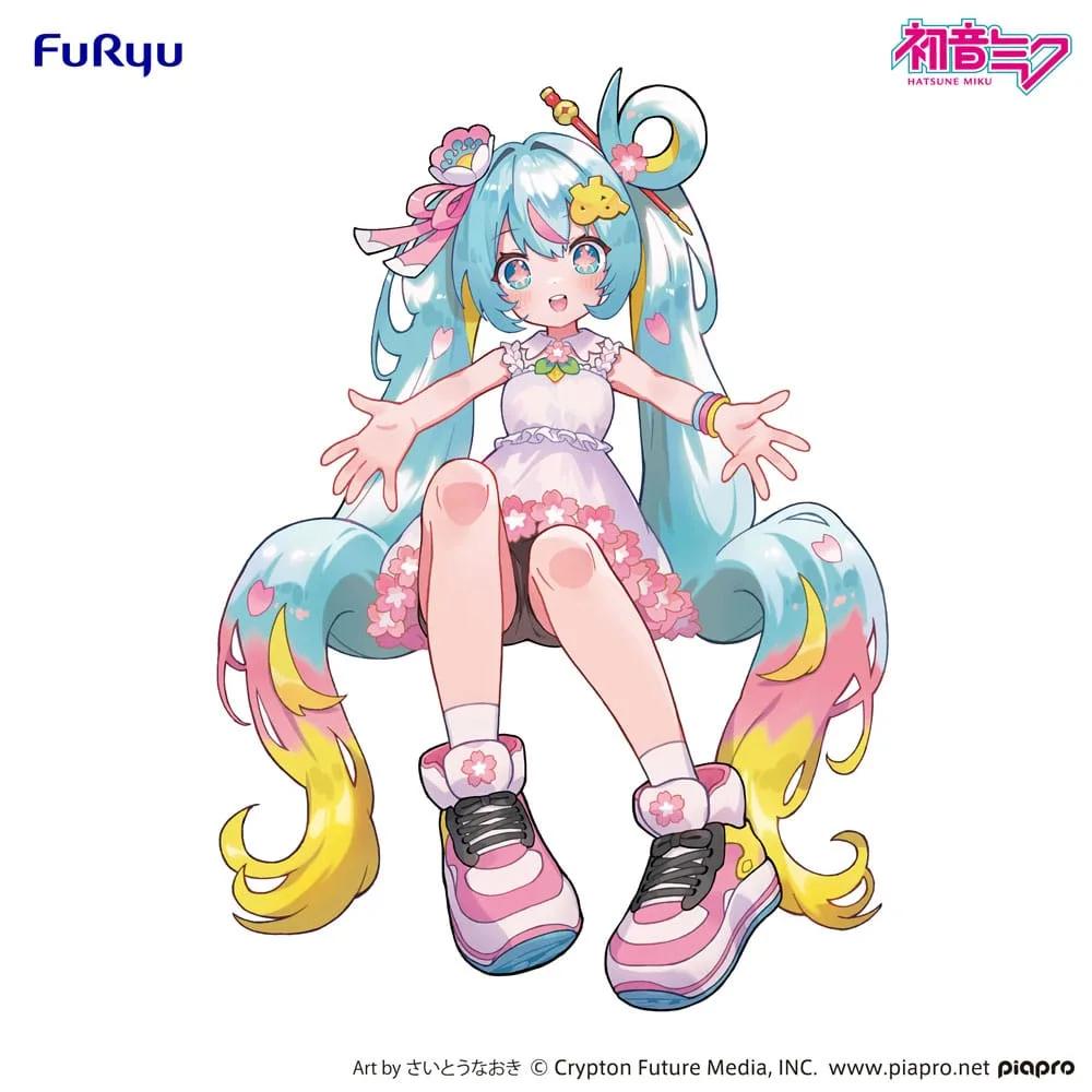 Hatsune Miku Noodle Stopper PVC Statue Hatsune Miku 10th Anniversary 14 cm by Furyu - Hatsune Miku