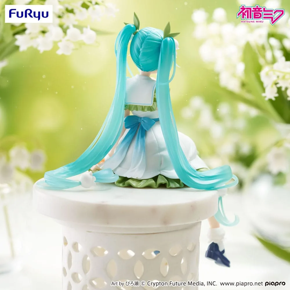 Hatsune Miku Noodle Stopper PVC Statue Flower Fairy Lily of the Valley 14 cm by Furyu - Hatsune Miku