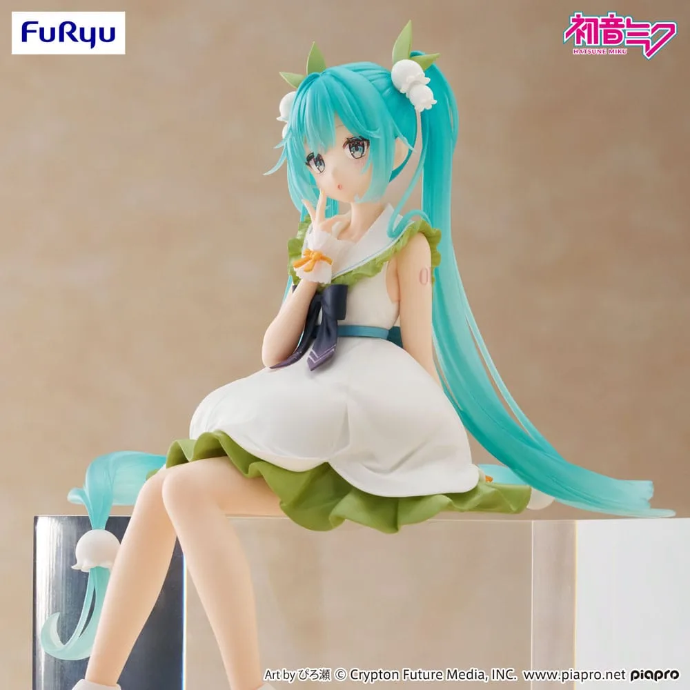 Hatsune Miku Noodle Stopper PVC Statue Flower Fairy Lily of the Valley 14 cm by Furyu - Hatsune Miku