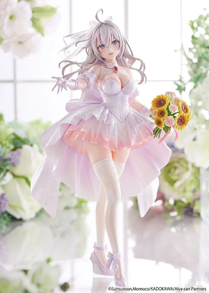 Alya Sometimes Hides Her Feelings in Russian Statue 1/7 Alisa Mikhailovna Kujou Wedding Dress Ver. 24 cm by Kadokawa - Alya Sometimes Hides Her Feelings in Russian