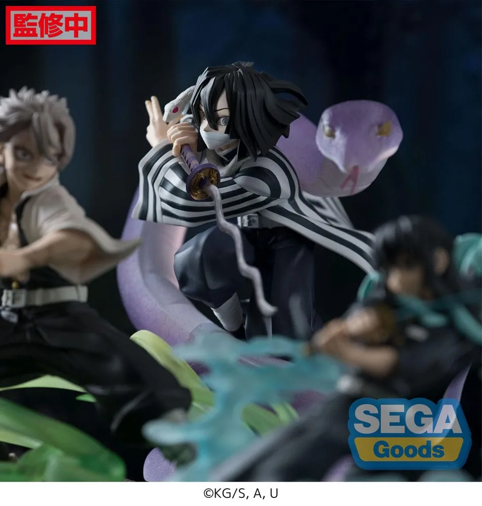 Demon Slayer: Kimetsu no Yaiba Xross Link Anime PVC Statue Obanai Iguro Hashira Training Arc 14 cm by Sega - Demon Slayer