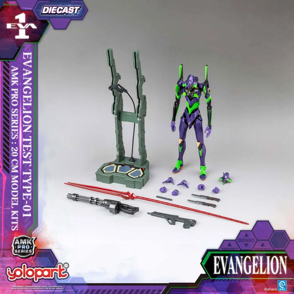 Neon Genesis Evangelion AMK Pro Series Plastic Model Kit Eva-01 Test Type 20 cm by Yolopark - Evangelion