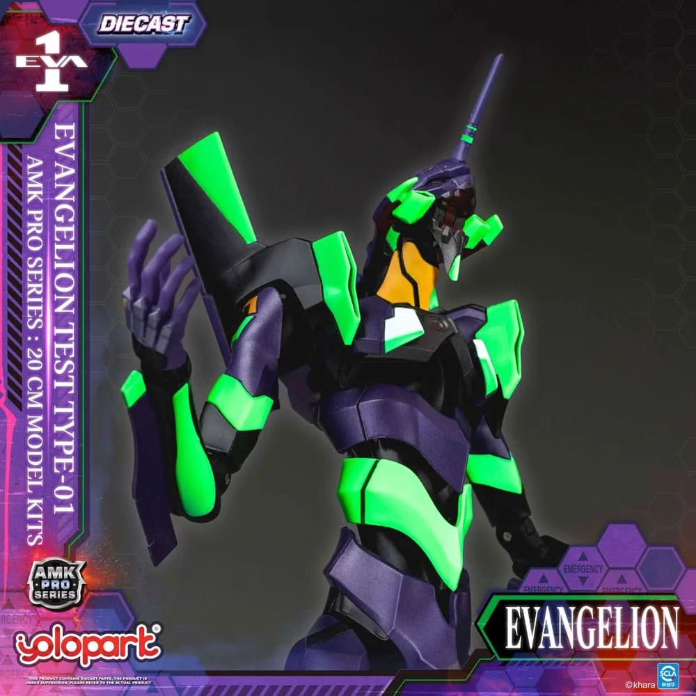 Neon Genesis Evangelion AMK Pro Series Plastic Model Kit Eva-01 Test Type 20 cm by Yolopark - Evangelion