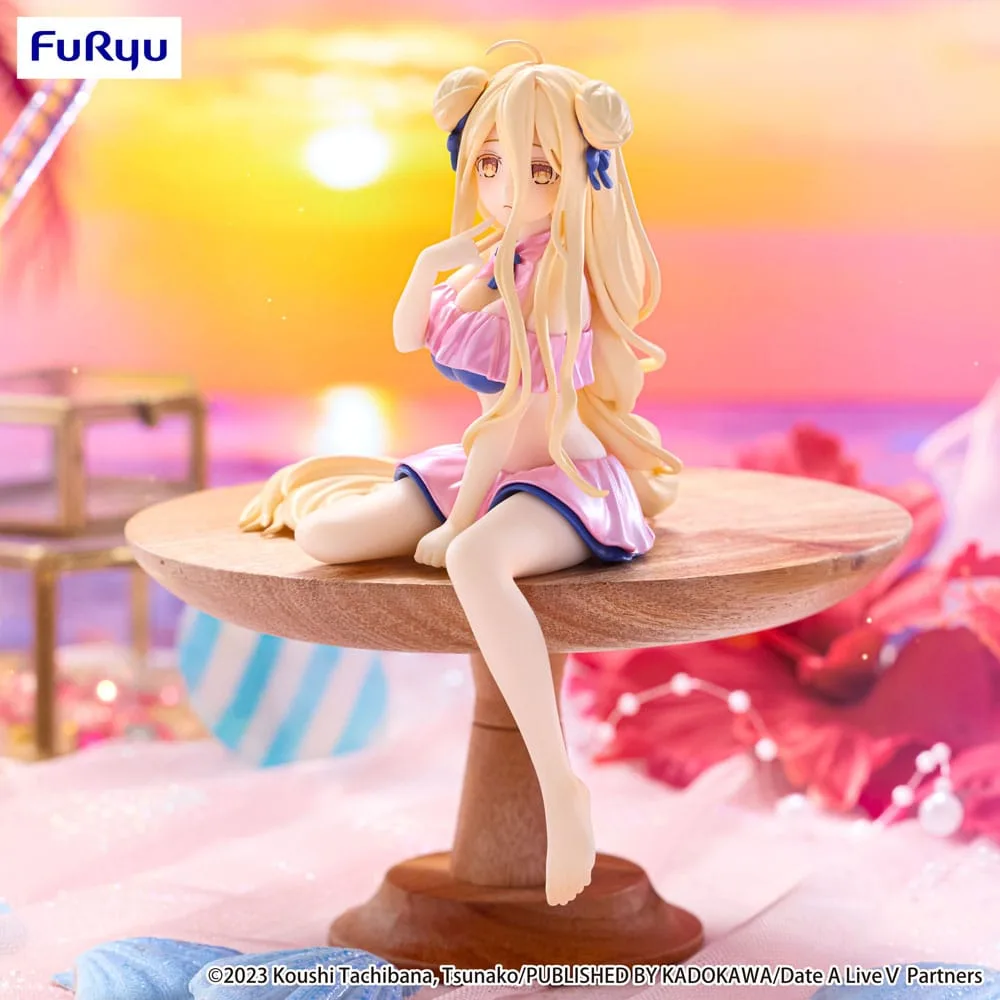 Date A Live V Noodle Stopper PVC Statue Mukuro Hoshimiya Swimsuit Pastel Pink Color Ver. 13 cm by Furyu - Date A Live