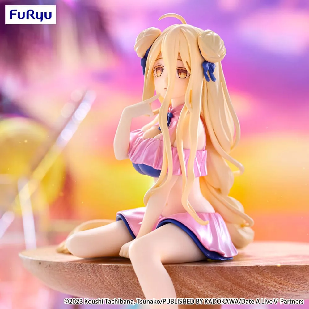 Date A Live V Noodle Stopper PVC Statue Mukuro Hoshimiya Swimsuit Pastel Pink Color Ver. 13 cm by Furyu - Date A Live