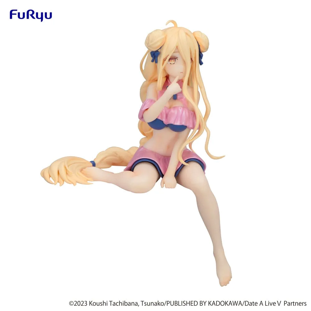 Date A Live V Noodle Stopper PVC Statue Mukuro Hoshimiya Swimsuit Pastel Pink Color Ver. 13 cm by Furyu - Date A Live