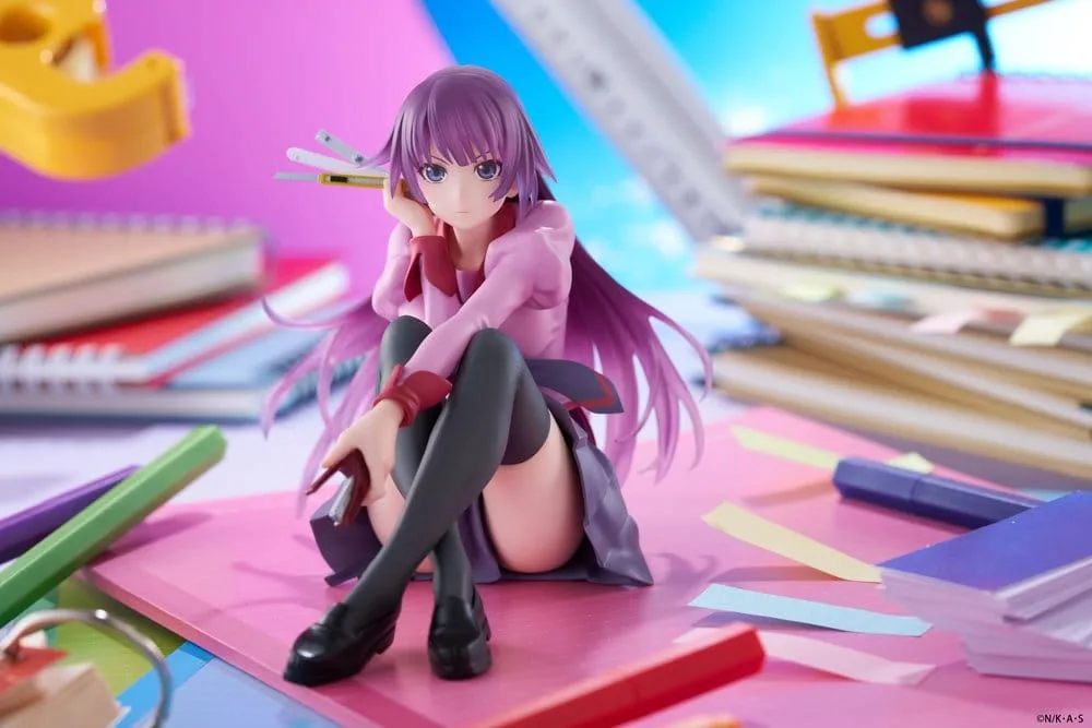 Monogatari PVC Statue Desktop Cute Figure Hitagi Senjougahara 13 cm by Taito Prize - Monogatari
