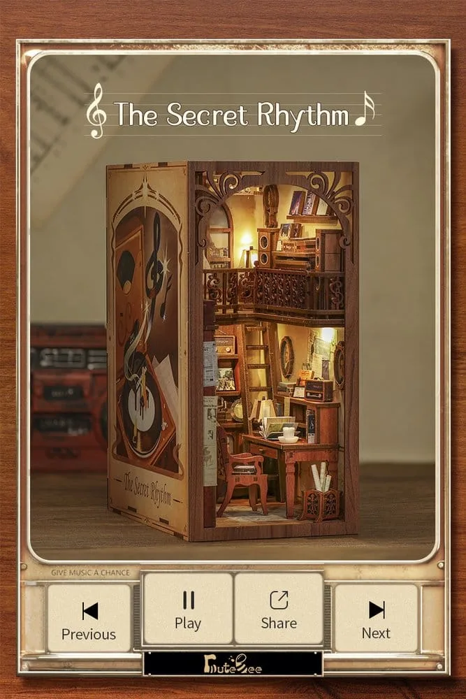 Book Nook The Secret Rhythm 23 x 11 cm by CuteBee - Other