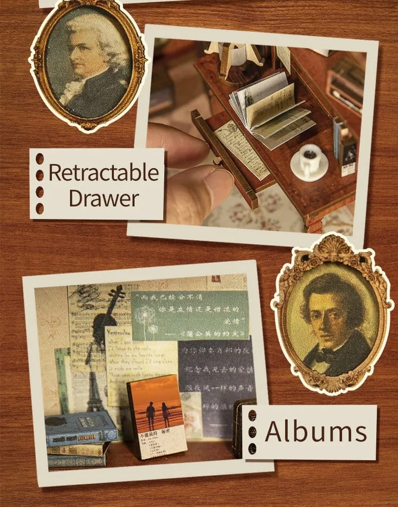 Book Nook The Secret Rhythm 23 x 11 cm by CuteBee - Other