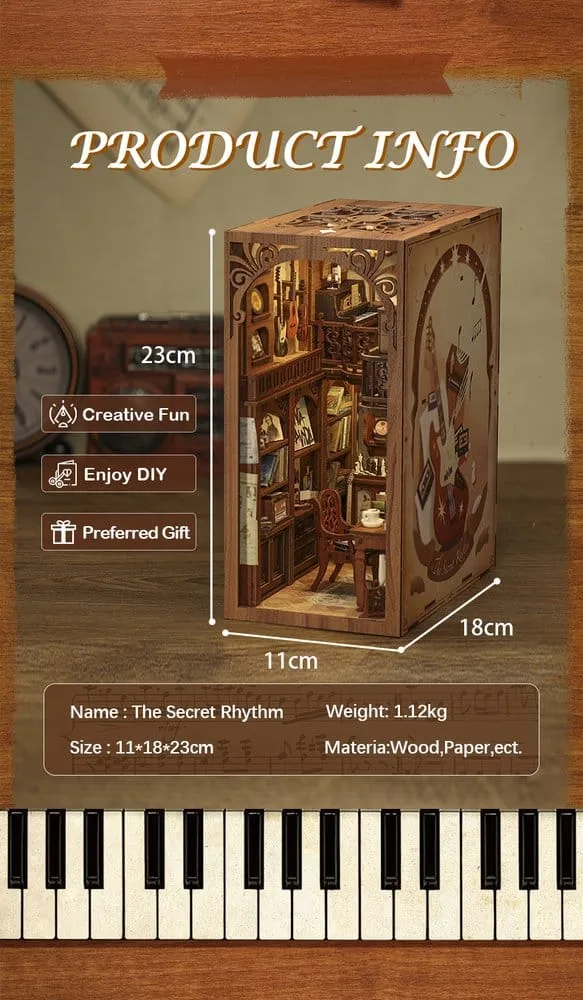 Book Nook The Secret Rhythm 23 x 11 cm by CuteBee - Other