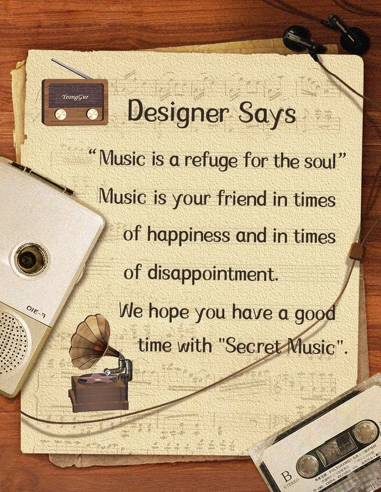 Book Nook The Secret Rhythm 23 x 11 cm by CuteBee - Other