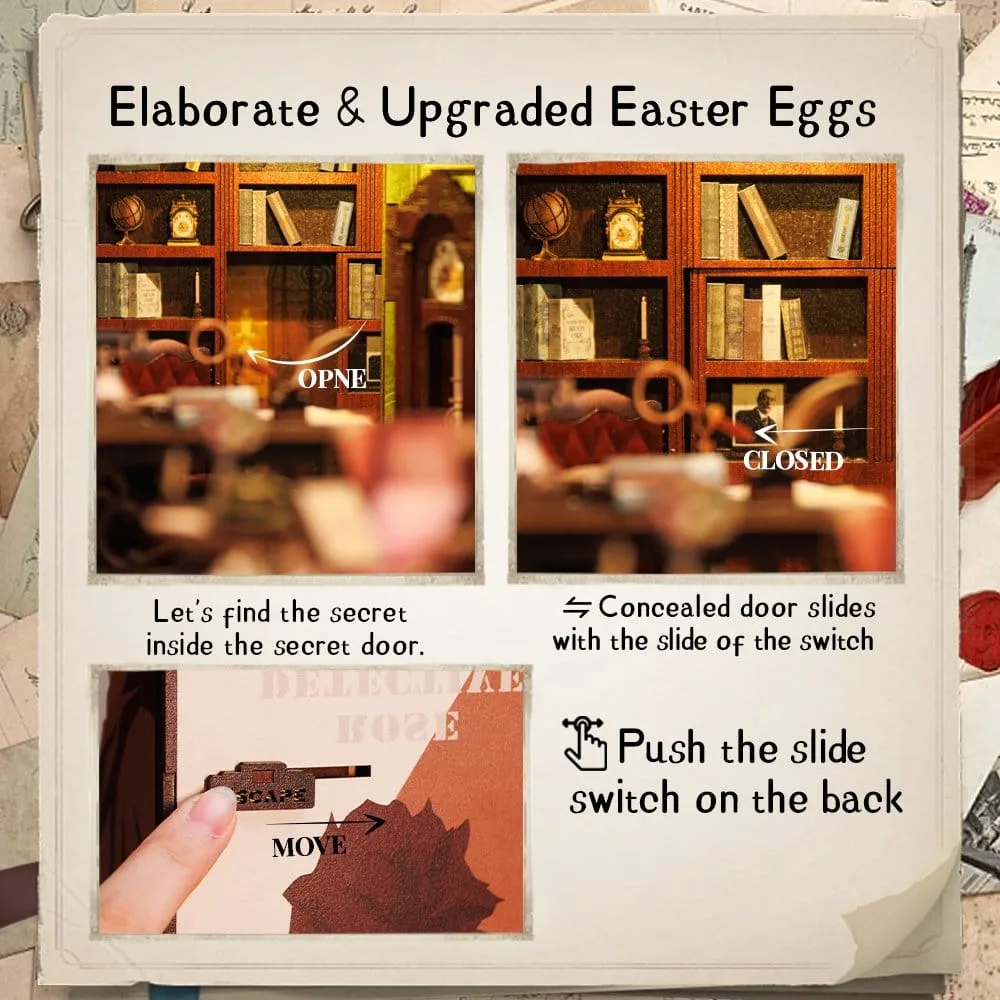 Book Nook Rose Detective Agency 23 x 11 cm by CuteBee - Other