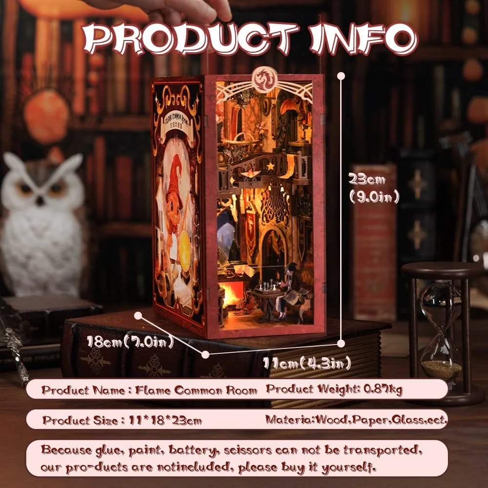 Book Nook Flame Common Room 23 x 11 cm by CuteBee - Other