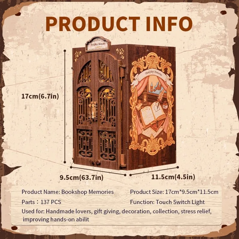 Book Nook Bookshop Memories 17 x 10 cm by CuteBee - Other