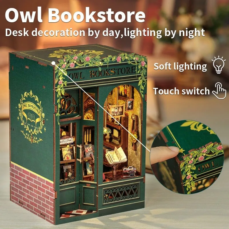 Book Nook Owl Bookstore 17 x 12 cm by CuteBee - Other