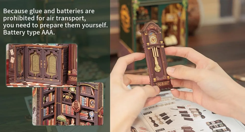 Book Nook Owl Bookstore 17 x 12 cm by CuteBee - Other