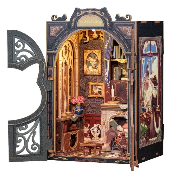 Book Nook Count Cat´s Study 17 x 12 cm by CuteBee - Other