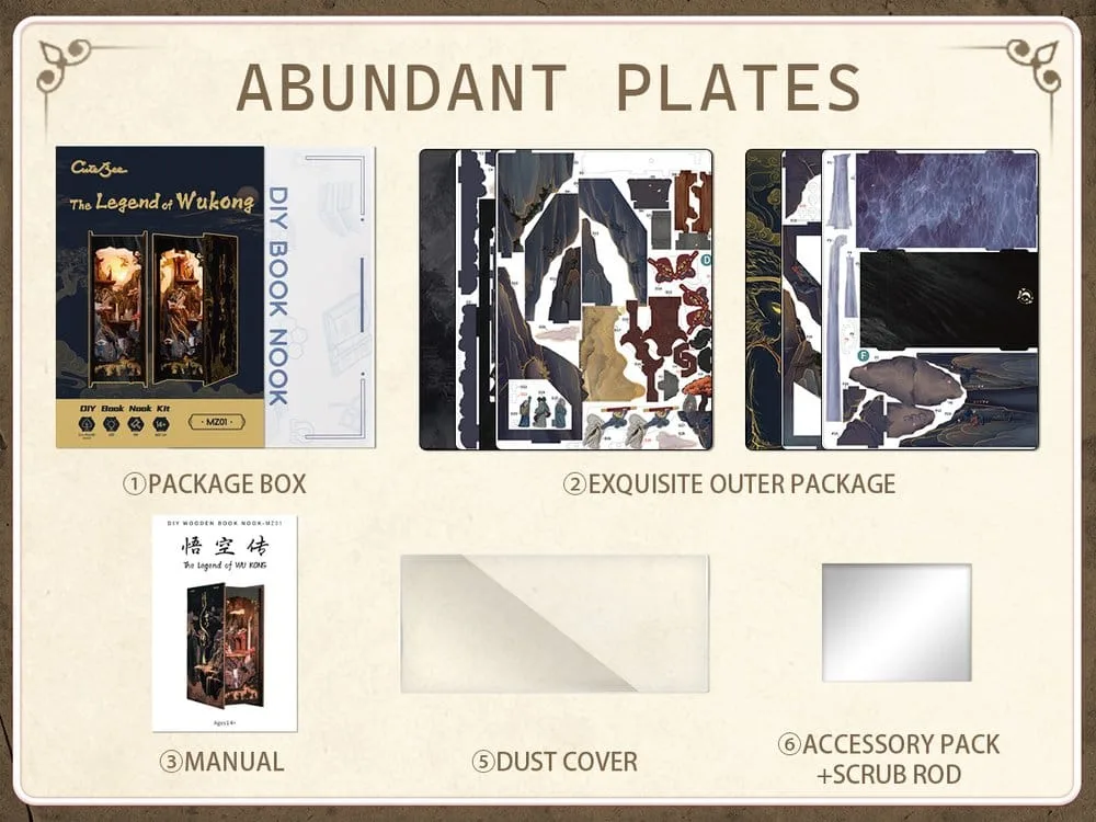 Book Nook The Legend of Wukong 22 x 8 cm by CuteBee - Other