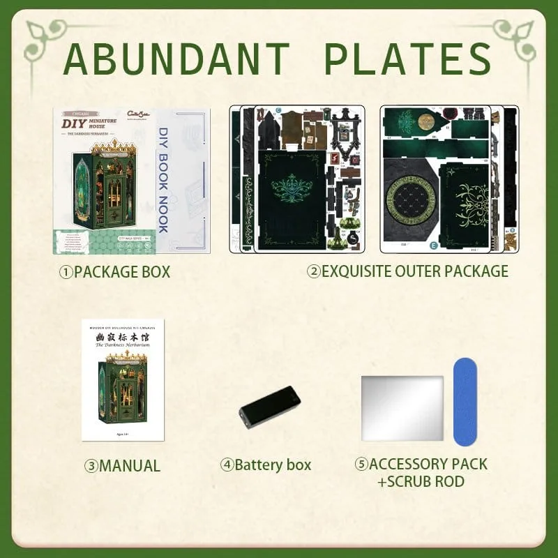 Book Nook The Darkness Herbarium 17 x 12 cm by CuteBee - Other