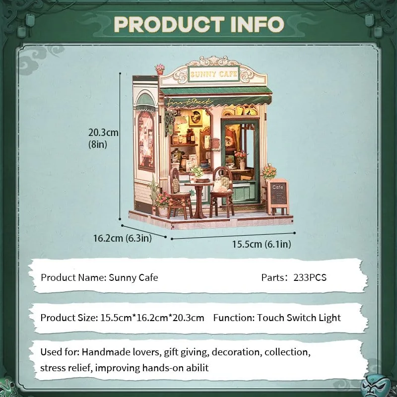 Miniature House Model Kit Sunny Cafe 20 x 16 cm by CuteBee - Other