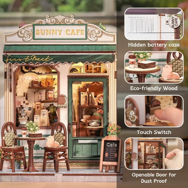 Miniature House Model Kit Sunny Cafe 20 x 16 cm by CuteBee - Other
