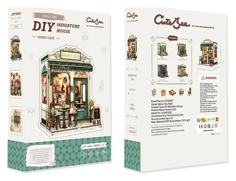 Miniature House Model Kit Sunny Cafe 20 x 16 cm by CuteBee - Other