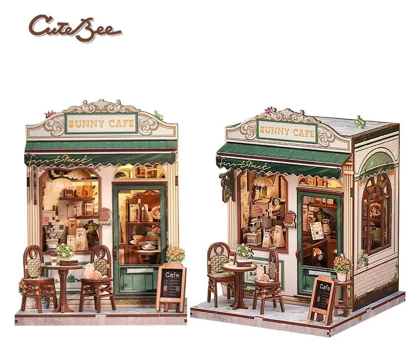Miniature House Model Kit Sunny Cafe 20 x 16 cm by CuteBee - Other
