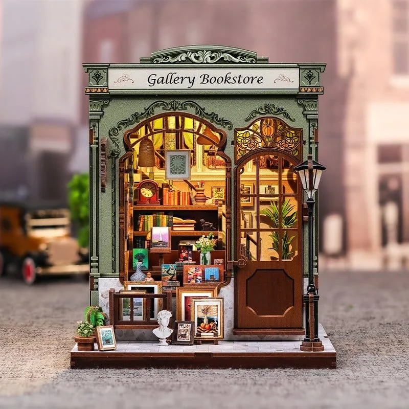 Miniature House Model Kit Gallery Bookstore 20 x 16 cm by CuteBee - Other