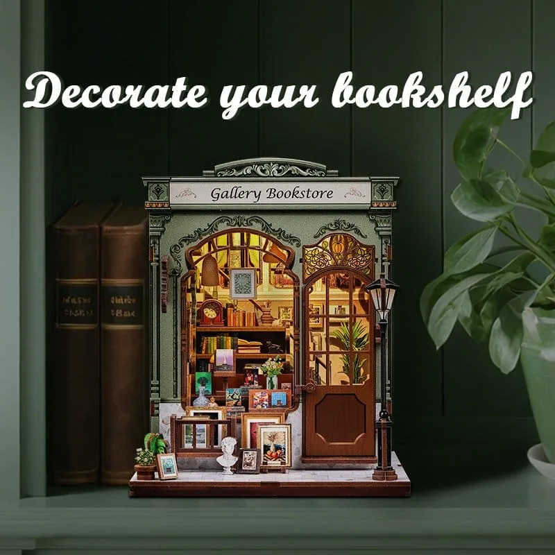 Miniature House Model Kit Gallery Bookstore 20 x 16 cm by CuteBee - Other