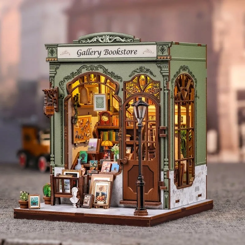 Miniature House Model Kit Gallery Bookstore 20 x 16 cm by CuteBee - Other