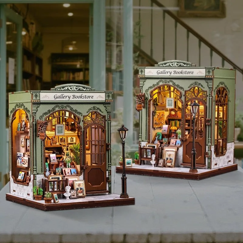 Miniature House Model Kit Gallery Bookstore 20 x 16 cm by CuteBee - Other