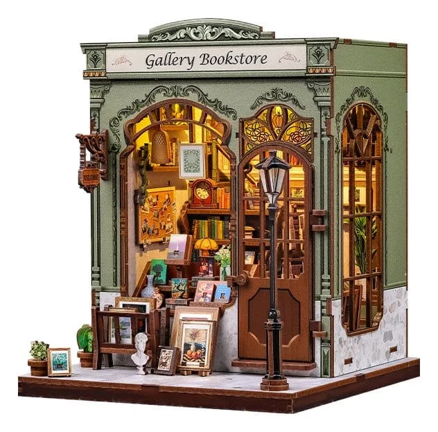 Miniature House Model Kit Gallery Bookstore 20 x 16 cm by CuteBee - Other