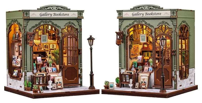 Miniature House Model Kit Gallery Bookstore 20 x 16 cm by CuteBee - Other