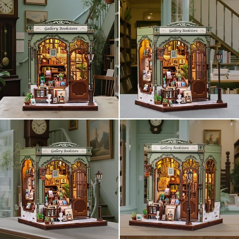 Miniature House Model Kit Gallery Bookstore 20 x 16 cm by CuteBee - Other